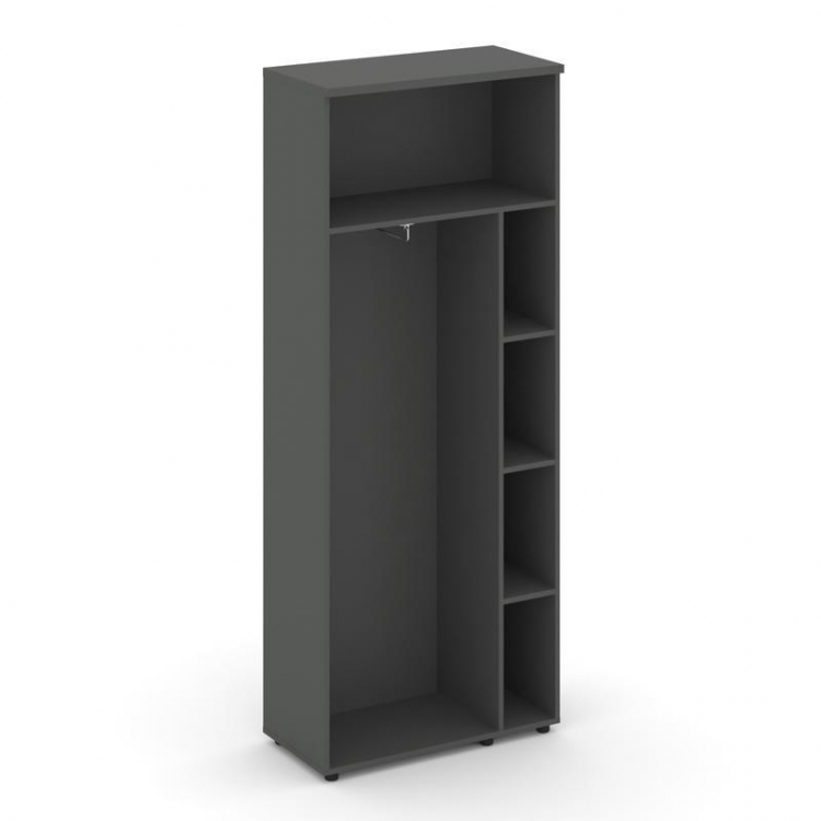 Style Project Гардероб широкий неглуб. SN.GB.E-003 Антрацит/Вяз Благородный/Черный Ручки 796*400*198