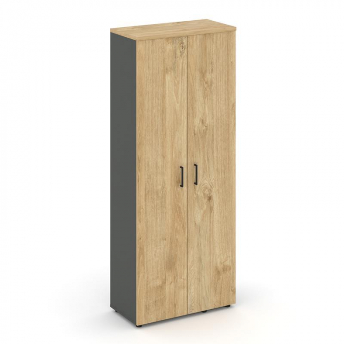 Стайл Проджект Гардероб широкий неглуб. SN.GB-003 Антрацит/Тиквуд Светлый/Черный Ручки 796*400*1982