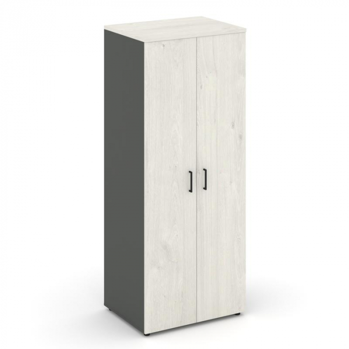 Стайл Проджект Гардероб широкий глубокий SN.GB-004 Антрацит/Дуб Наварра/Черный Ручки 796*600*1982