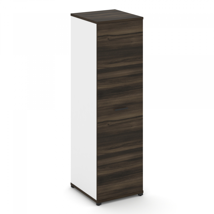 Concept Гардероб узкий глубокий CN.GB.E-003 B Дуб Мали/Белый Бриллиант/Металл Черный 570*600*1922