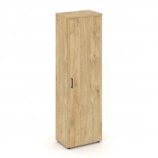 Style Project Гардероб узкий неглуб. SN.GB.E-001 Тиквуд Светлый/Черный Ручки 600*400*1982