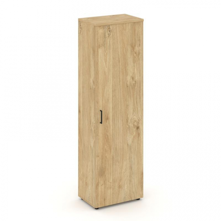 Style Project Гардероб узкий неглуб. SN.GB.E-001 Тиквуд Светлый/Черный Ручки 600*400*1982