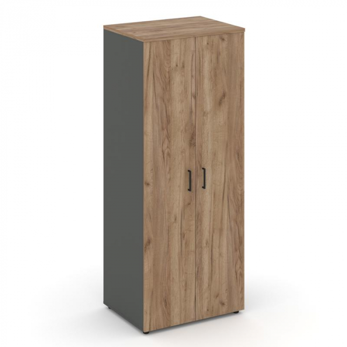 Style Project Гардероб широкий глубокий SN.GB-004 Антрацит/Дуб Табак/Черный Ручки 796*600*1982