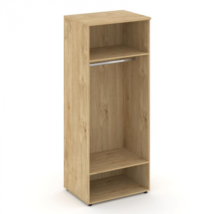 Style Project Гардероб широкий глубокий SN.GB-004 Тиквуд Светлый/Черный Ручки 796*600*1982