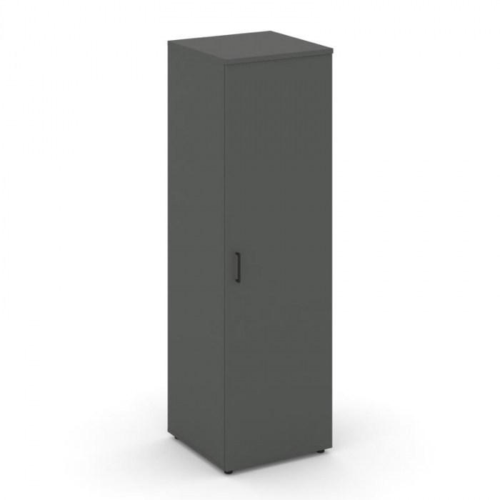 Style Project Гардероб узкий глубокий SN.GB.E-002 Антрацит/Черный Ручки 600*600*1982