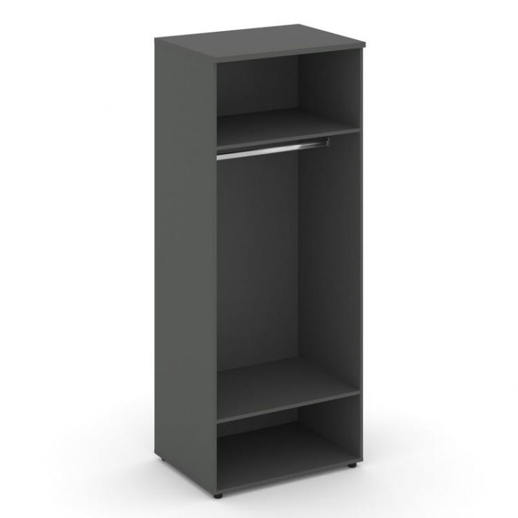 Style Project Гардероб широкий глубокий SN.GB-004 Антрацит/Вяз Благородный/Черный Ручки 796*600*1982