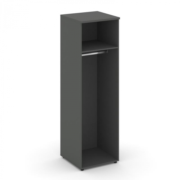 Style Project Гардероб узкий глубокий SN.GB.E-002 Антрацит/Черный Ручки 600*600*1982