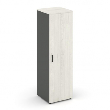 Style Project Гардероб узкий глубокий SN.GB-002 Антрацит/Дуб Наварра/Черный Ручки 600*600*1982