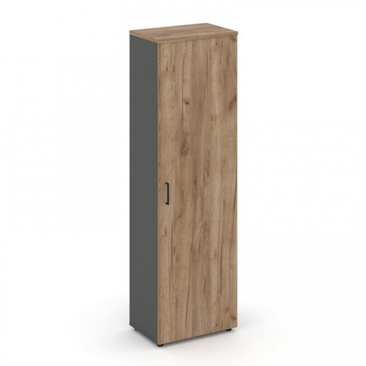 Style Project Гардероб узкий неглуб. SN.GB.E-001 Антрацит/Дуб Табак/Черный Ручки 600*400*1982