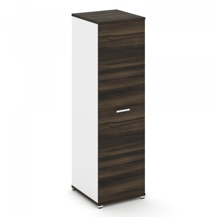 Concept Гардероб узкий глубокий CN.GB.E-003 W Дуб Мали/Белый Бриллиант/Металл Белый 570*600*1922