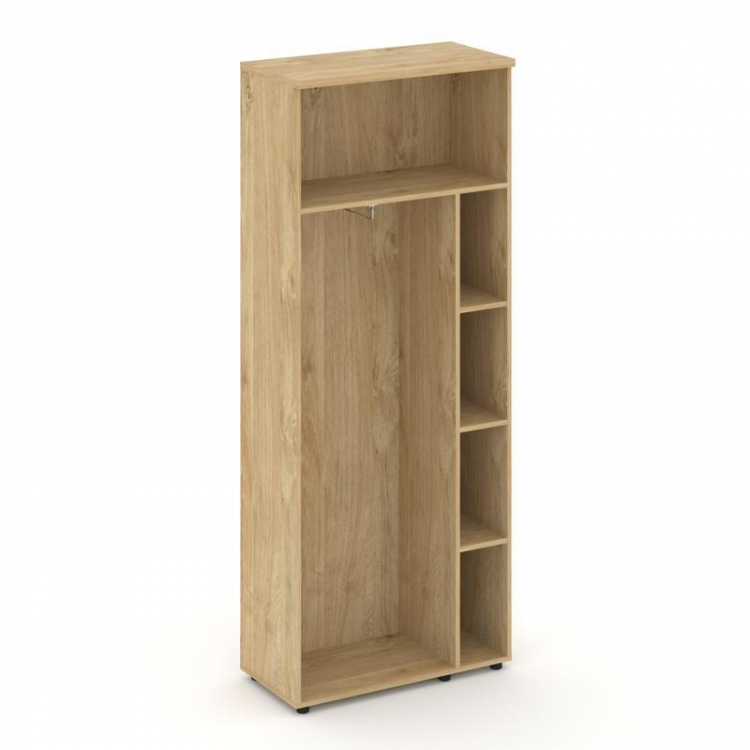 Style Project Гардероб широкий неглуб. SN.GB-003 Тиквуд Светлый/Черный Ручки 796*400*1982