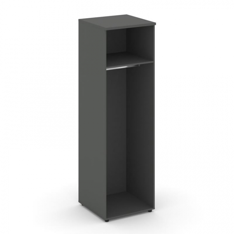 Style Project Гардероб узкий глубокий SN.GB-002 Антрацит/Антрацит/Белый/Черный Ручки 600*600*1982