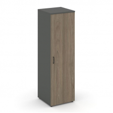 Style Project Гардероб узкий глубокий SN.GB-002 Антрацит/Вяз Благородный/Черный Ручки 600*600*1982