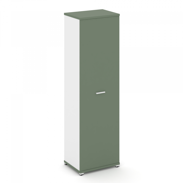 Concept Гардероб узкий CN.GB.E-001 W Кобо/Белый Бриллиант/Металл Белый 570*420*1922