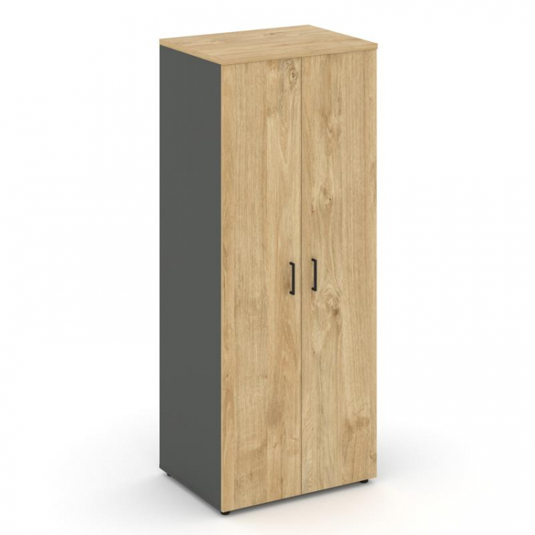 Style Project Гардероб широкий глубокий SN.GB.E-004 Антрацит/Тиквуд Светлый/Черный Ручки 796*600*198