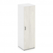 Style Project Гардероб узкий глубокий SN.GB.E-002 Белый/Белый/Дуб Наварра/Черный Ручки 600*600*1982