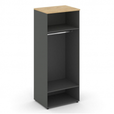 Style Project Гардероб широкий глубокий SN.GB.E-004 Антрацит/Тиквуд Светлый/Черный Ручки 796*600*198