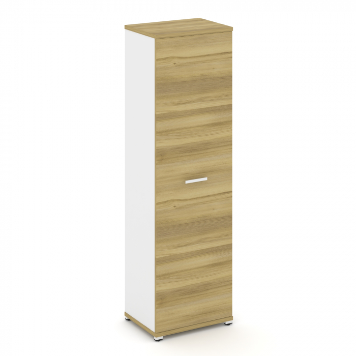 Concept Гардероб узкий CN.GB-001 W Дуб Винченцо/Белый Бриллиант/Металл Белый 570*420*1922