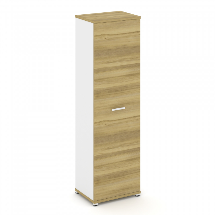 Concept Гардероб узкий CN.GB-001 W Дуб Винченцо/Белый Бриллиант/Металл Белый 570*420*1922