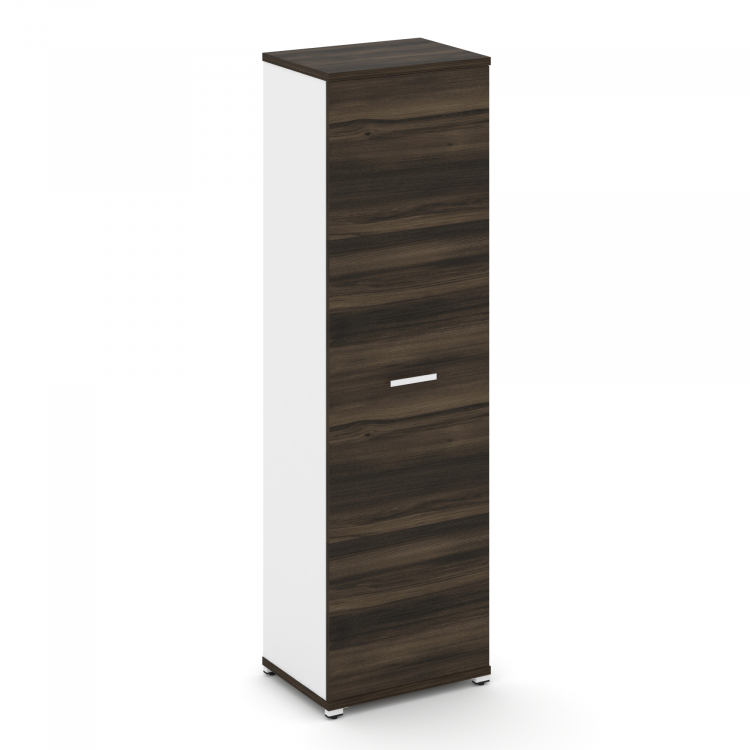 Concept Гардероб узкий CN.GB-001 W Дуб Мали/Белый Бриллиант/Металл Белый 570*420*1922