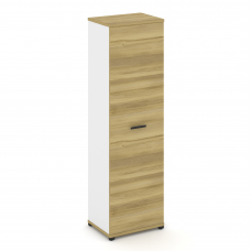 Concept Гардероб узкий CN.GB-001 B Дуб Винченцо/Белый Бриллиант/Металл Черный 570*420*1922