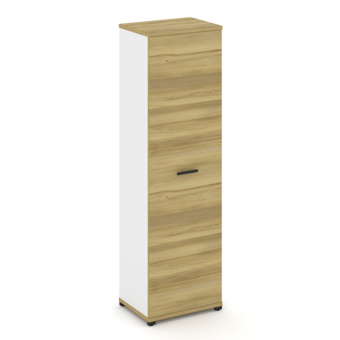 Концепт Гардероб узкий CN.GB-001 B Дуб Винченцо/Белый Бриллиант/Металл Черный 570*420*1922