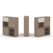 Estetica Набор №29. Тумба двойная+высокая надставка ES.NB.2V-29 Латте/Капучино 1500*410*1520