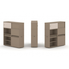 Estetica Набор №29. Тумба двойная+высокая надставка ES.NB.2V-29 Латте/Капучино 1500*410*1520