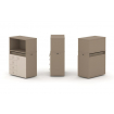 Estetica Набор №2. Тумба одиночная+низкая надставка ES.NB.1N-2 Латте/Капучино 750*410*1135