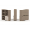 Estetica Набор №10. Тумба двойная+высокая надставка ES.NB.2V-10 Латте/Капучино 1500*410*1520