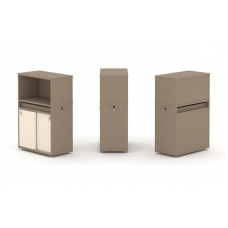 Estetica Набор №3. Тумба одиночная+низкая надставка ES.NB.1N-3 Латте/Сатин 750*410*1135