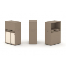 Estetica Набор №3. Тумба одиночная+низкая надставка ES.NB.1N-3 Латте/Сатин 750*410*1135