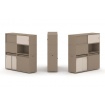 Estetica Набор №32. Тумба двойная+высокая надставка ES.NB.2V-32 Латте/Капучино 1500*410*1520