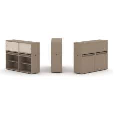 Estetica Набор №2. Тумба двойная+низкая надставка ES.NB.2N-2 Латте/Капучино 1500*410*1135
