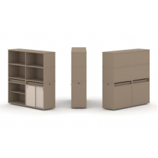 Estetica Набор №13. Тумба двойная+высокая надставка ES.NB.2V-13 Латте/Капучино 1500*410*1520