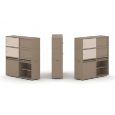 Estetica Набор №23. Тумба двойная+высокая надставка ES.NB.2V-23 Латте/Капучино 1500*410*1520