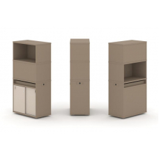 Estetica Набор №3 Тумба одиночная+высокая надставка ES.NB.1V-3 Латте/Капучино 750*410*1520