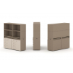 Estetica Набор №4. Тумба двойная+высокая надставка ES.NB.2V-4 Латте/Капучино 1500*410*1520