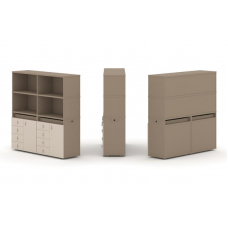 Estetica Набор №4. Тумба двойная+высокая надставка ES.NB.2V-4 Латте/Капучино 1500*410*1520