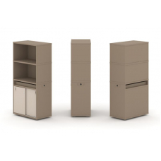 Estetica Набор №3 Тумба одиночная+высокая надставка ES.NB.1V-3 Латте/Капучино 750*410*1520