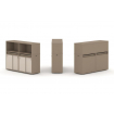 Estetica Набор №5. Тумба двойная+низкая надставка ES.NB.2N-5 Латте/Капучино 1500*410*1135