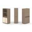 Estetica Набор №3 Тумба одиночная+высокая надставка ES.NB.1V-3 Латте/Сатин 750*410*1520