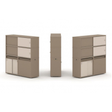 Estetica Набор №26. Тумба двойная+высокая надставка ES.NB.2V-26 Латте/Капучино 1500*410*1520
