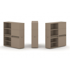 Estetica Набор №17. Тумба двойная+высокая надставка ES.NB.2V-17 Латте 1500*410*1520