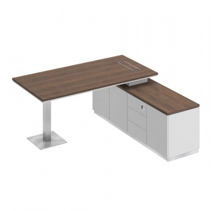 Стол руководителя на опорной тумбе (левый/правый) City СИ 101 ДГ БП БП