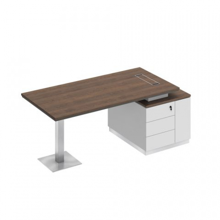 Стол руководителя на опорной тумбе (левый/правый) СИ 105