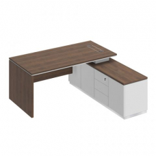 Стол руководителя (опора ДСП) на опорной тумбе (левый/правый) СИ 107