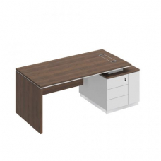 Стол руководителя (опора ДСП) на опорной тумбе (левый/правый) СИ 111