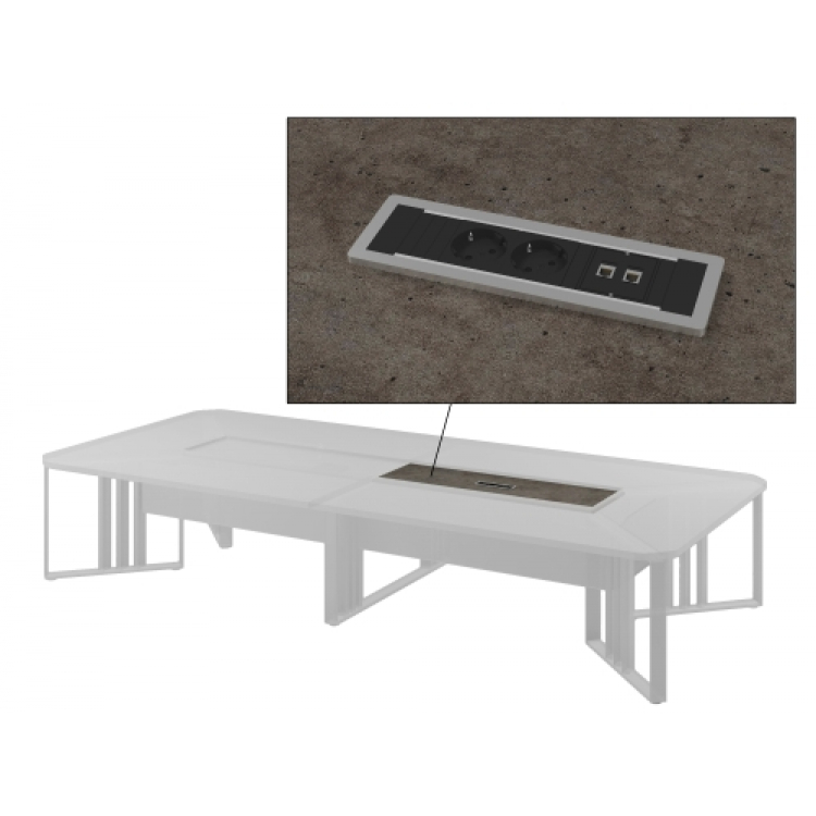 Центральная вставка для стола переговоров Z-201 с блоком розеток BachMann Z-213