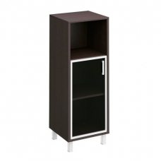 Шкаф для документов левый, дверь в алюминиевой раме + ниша В 421-815